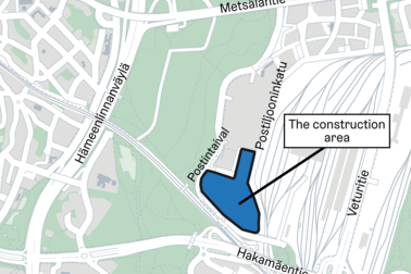 Map of the construction area.