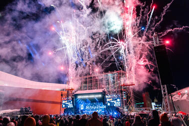 New Year celebrations in Kansalaistori Square.