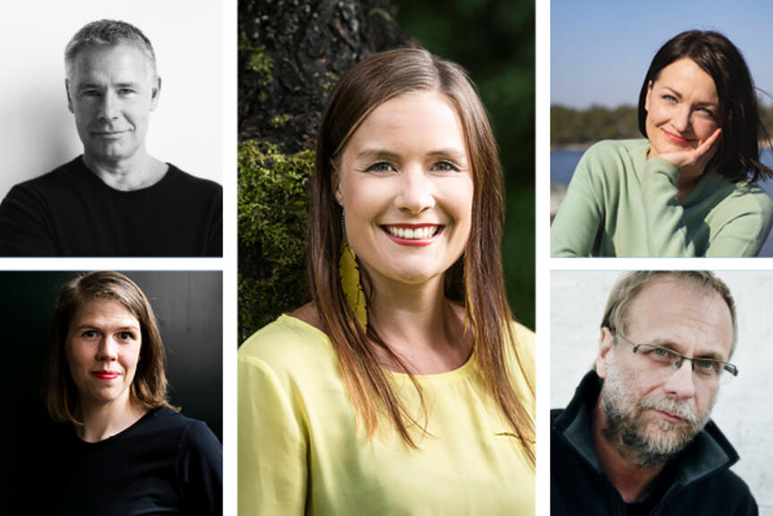 Kuvakollaasissa kasvokuvia ilmastovieraista Kuvakollaasissa kasvokuvia ilmastovieraista