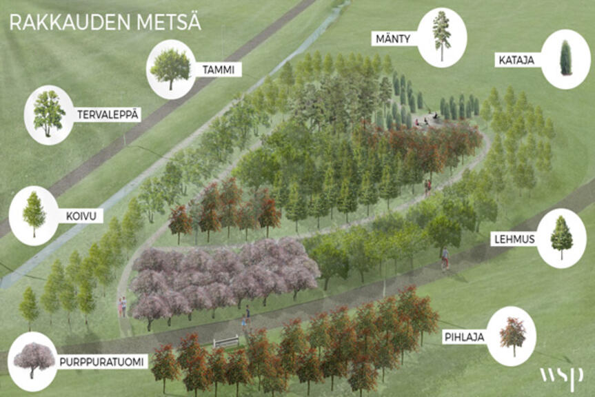 Havainnekuva Rakkauden metsästä Havainnekuva Rakkauden metsästä