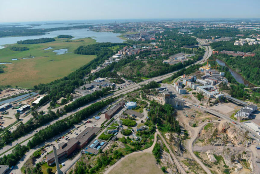 Ilmakuva Viikinrannan-Lahdenväylän alueesta. Ilmakuva Viikinrannan-Lahdenväylän alueesta.