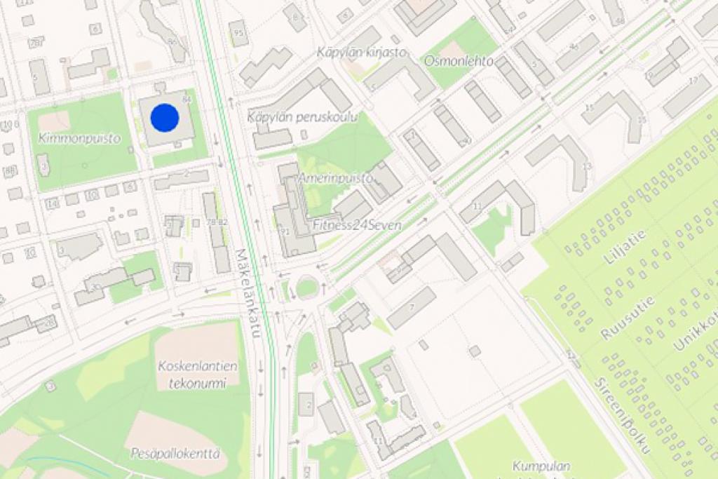 Kartta: Mäkelänkatu 84, Helsingin kaupunki