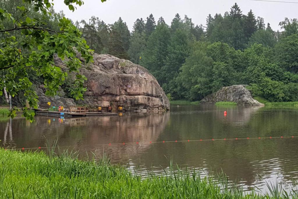 Pikukosken uimaranta kesällä 2020.