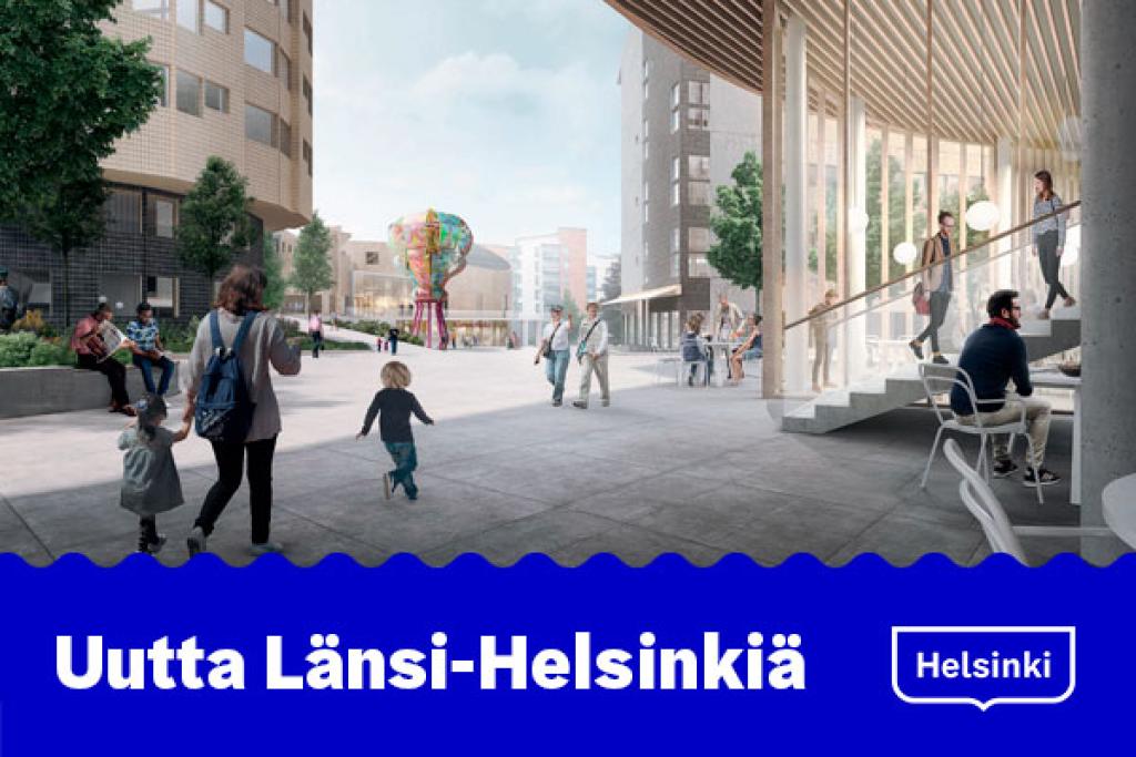 Uutta Länsi-Helsinkiä -verkkotilaisuuden mainos.
