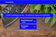 Hel.fi/ruokalistat -sivun uudistunut näkymä.
