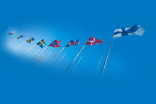 Pohjoismaiden liput.