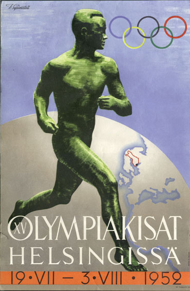 XV Olympialaisten juliste v.1952