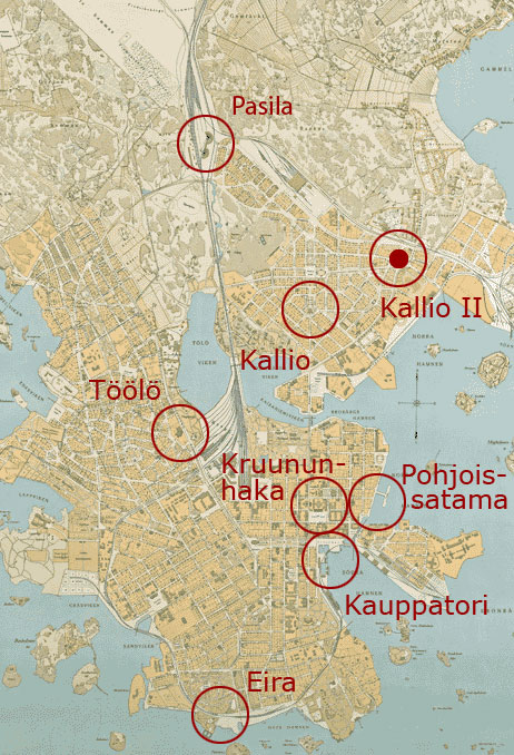 Yksi klikkaus = vaihtaa aluekartan. Kaksi klikkausta = kuvanauhakooste