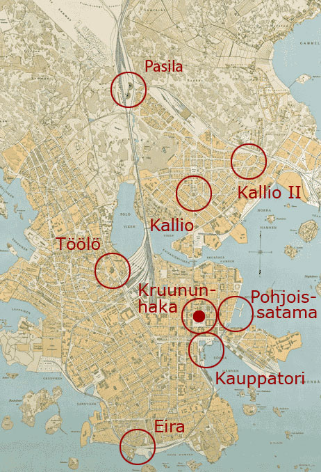 Yksi klikkaus = vaihtaa aluekartan. Kaksi klikkausta = kuvanauhakooste