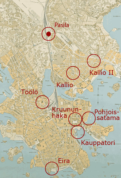 Yksi klikkaus = vaihtaa aluekartan. Kaksi klikkausta = kuvanauhakooste