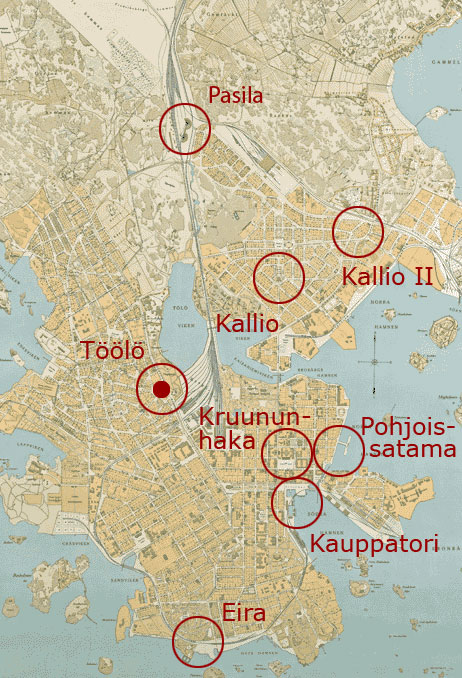 Yksi klikkaus = vaihtaa aluekartan. Kaksi klikkausta = kuvanauhakooste