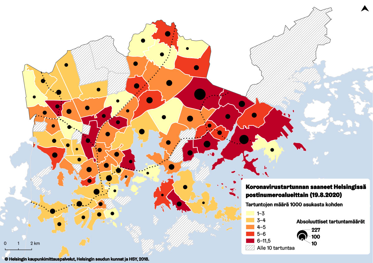 helsingin kartta 2020 Helsingin Koronavirustilannekatsaus Helsingin Kaupunki helsingin kartta 2020