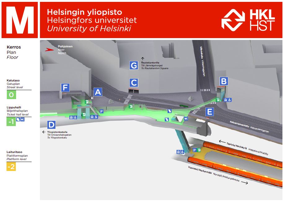 helsingin yliopisto kartta Helsingin yliopiston metroasema D | Helsingin kaupunki